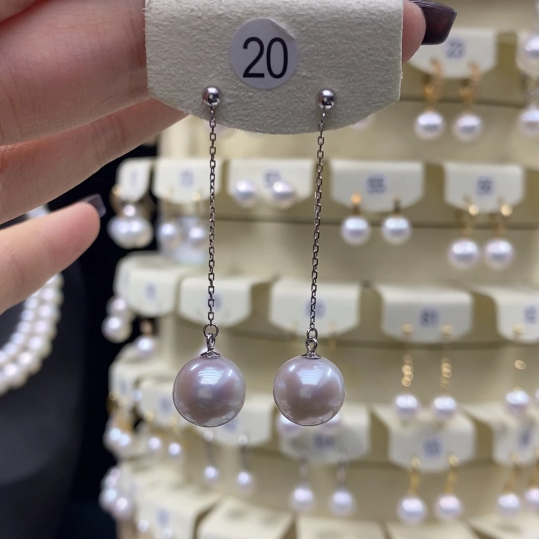 淡水珍珠耳饰银S925镶嵌