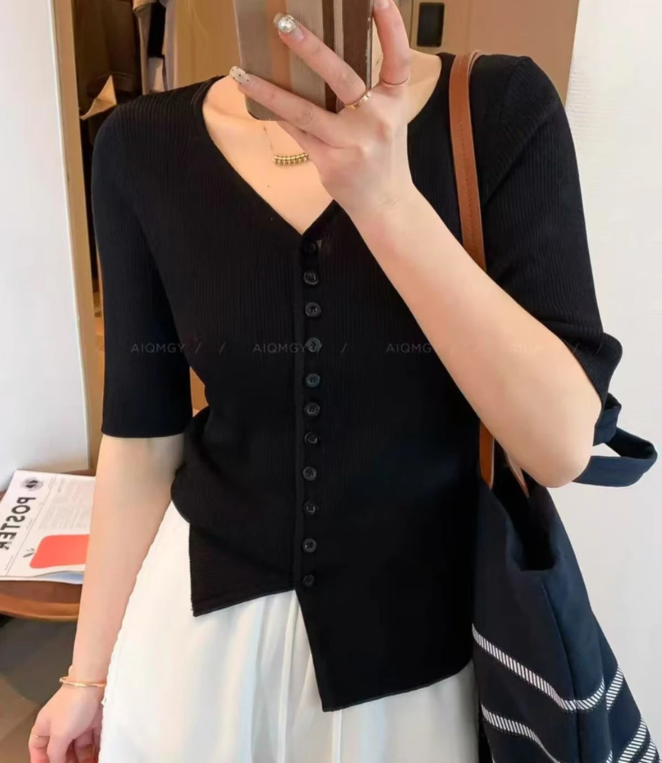 【墨涵精选】韩版简约时尚减龄显瘦休闲T恤789