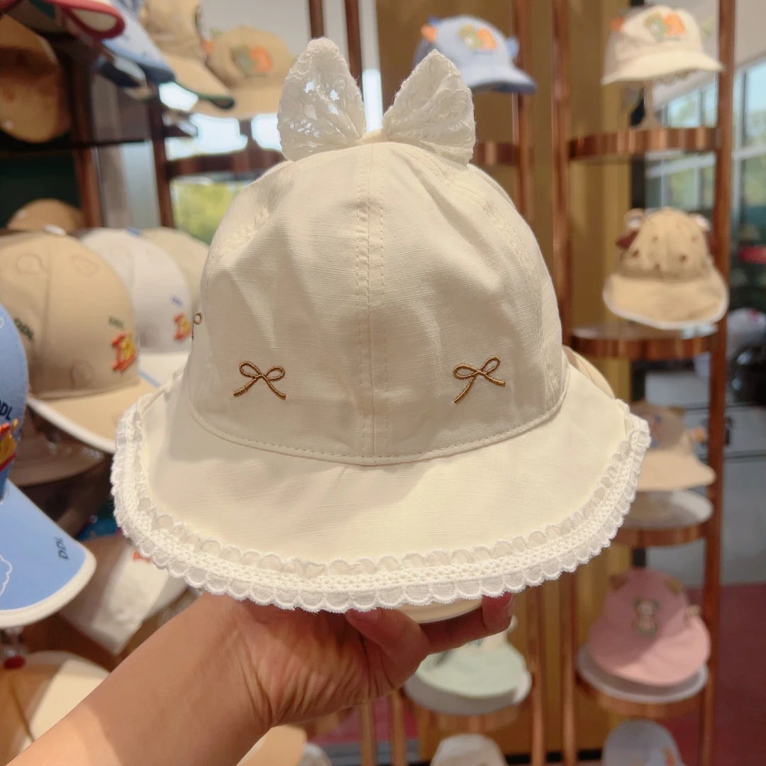 正品哆啦布丁62672花边蝴蝶结儿童盆帽