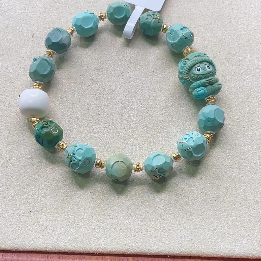 绿松石18K金镶嵌珠宝半成品