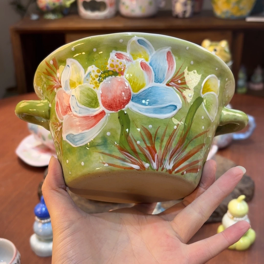 景德镇手绘高温釉下彩陶瓷茶具