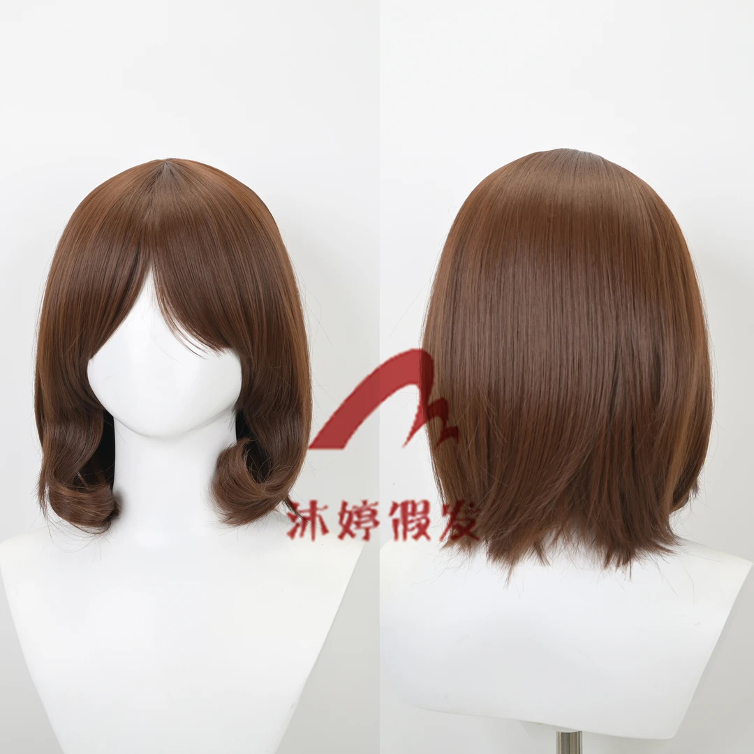 沐婷 CLANNAD 古河渚cos假发 小渚 深棕色收脸波波头假毛