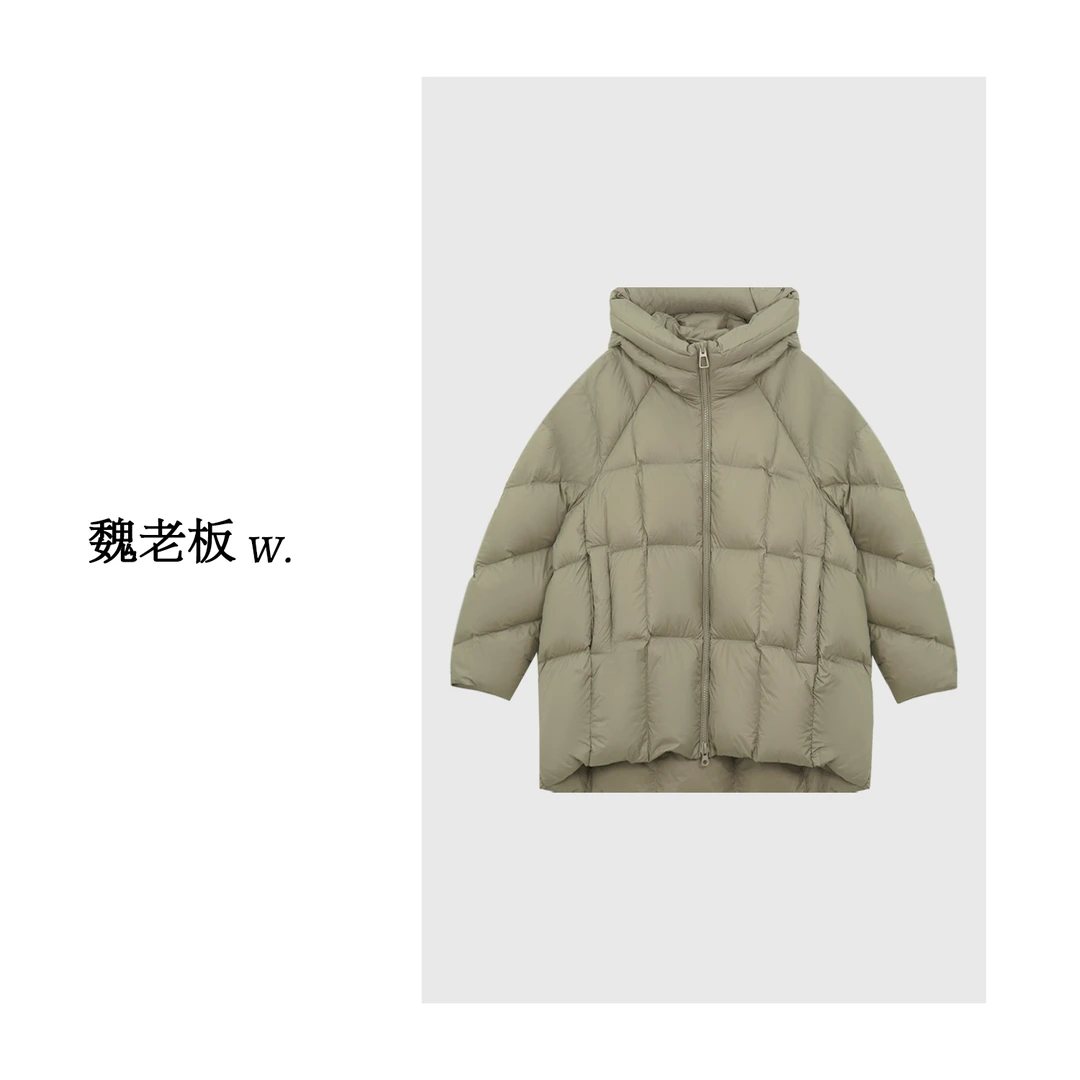 W.Diva【芙蓉】早春90白鹅绒轻暖泡芙郁金香型保暖鹅绒服4C0910010