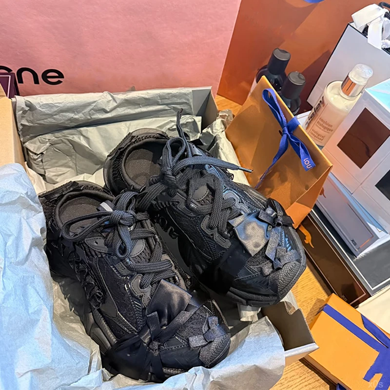 某物渠道鞋~复古巴黎3xl九代半拖老爹鞋夏季炸街休闲男款女潮新款