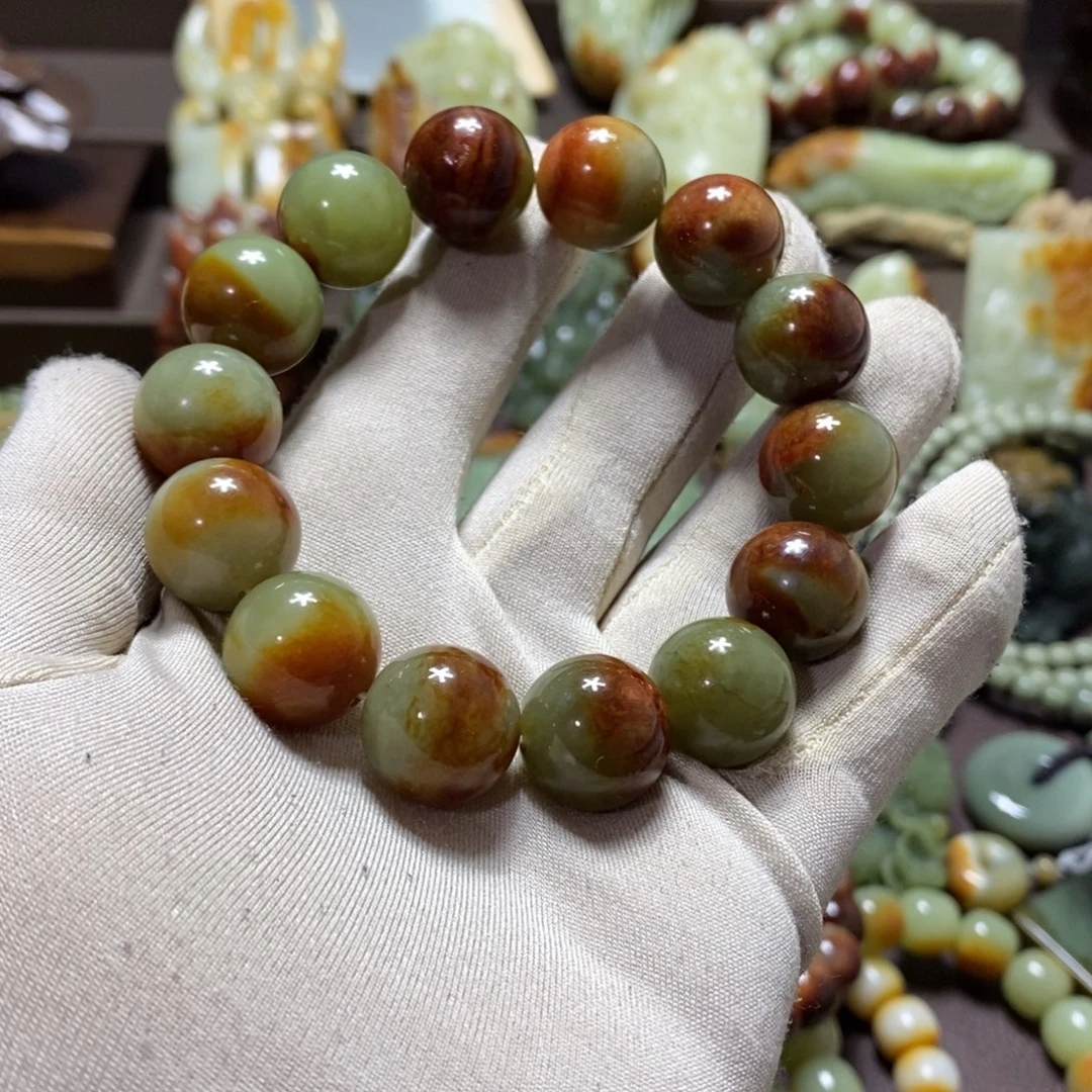 透闪石质玉未镶嵌手链16