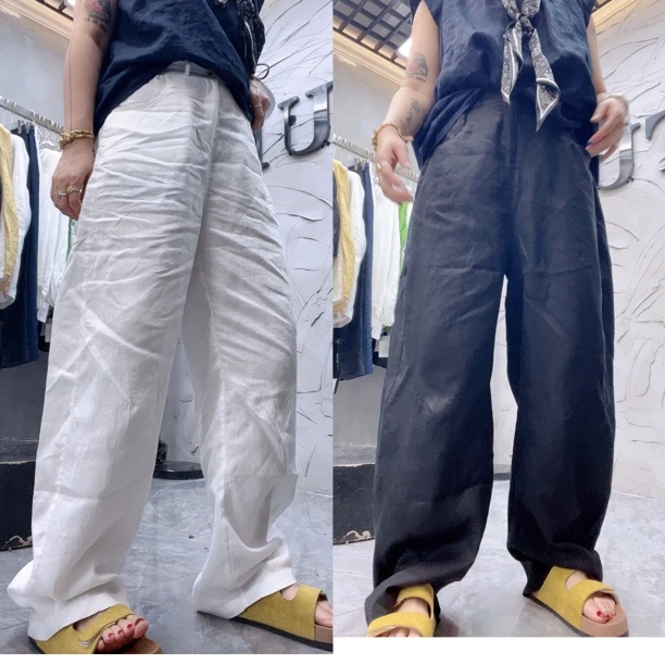 8859长裤夏款纯色静奢风休闲裤显瘦夏季卫裤休闲百搭潮流