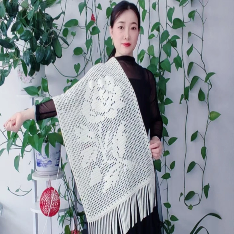 蔷薇花披肩教程.