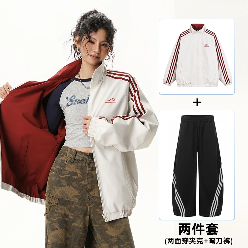 Warrior/回力Warrior/回力休闲运动套装夏季运动情侣运动服圆领透