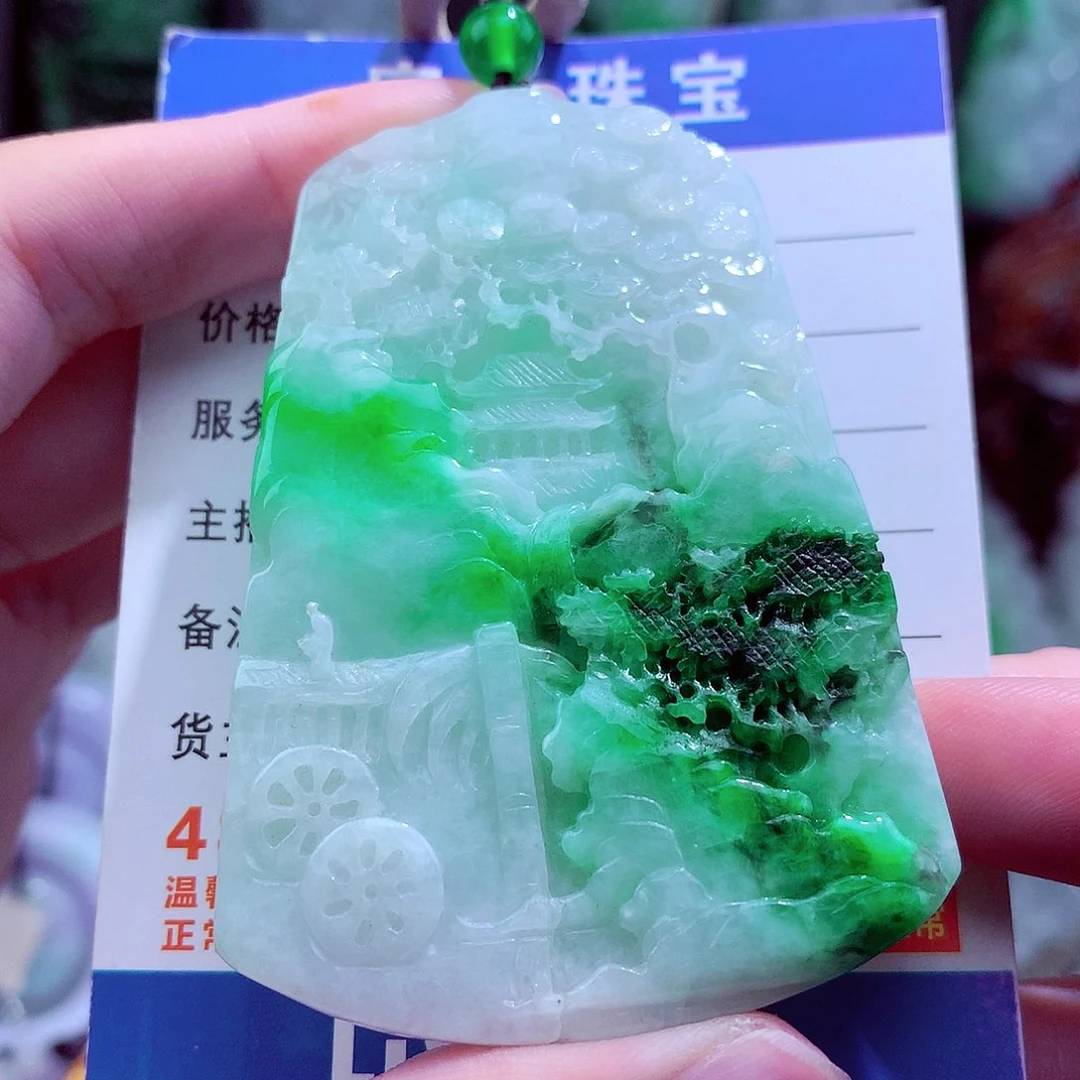 翡翠未镶嵌颈饰天然