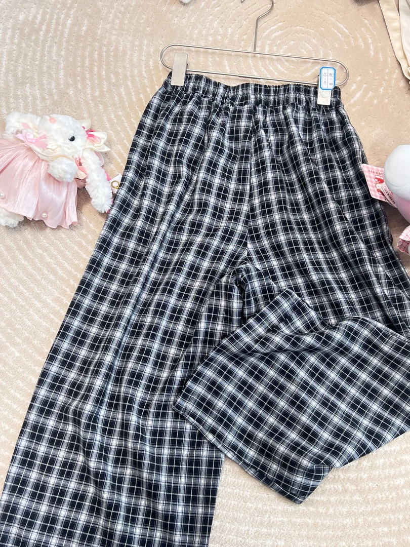 2809夏季新款中性格子裤