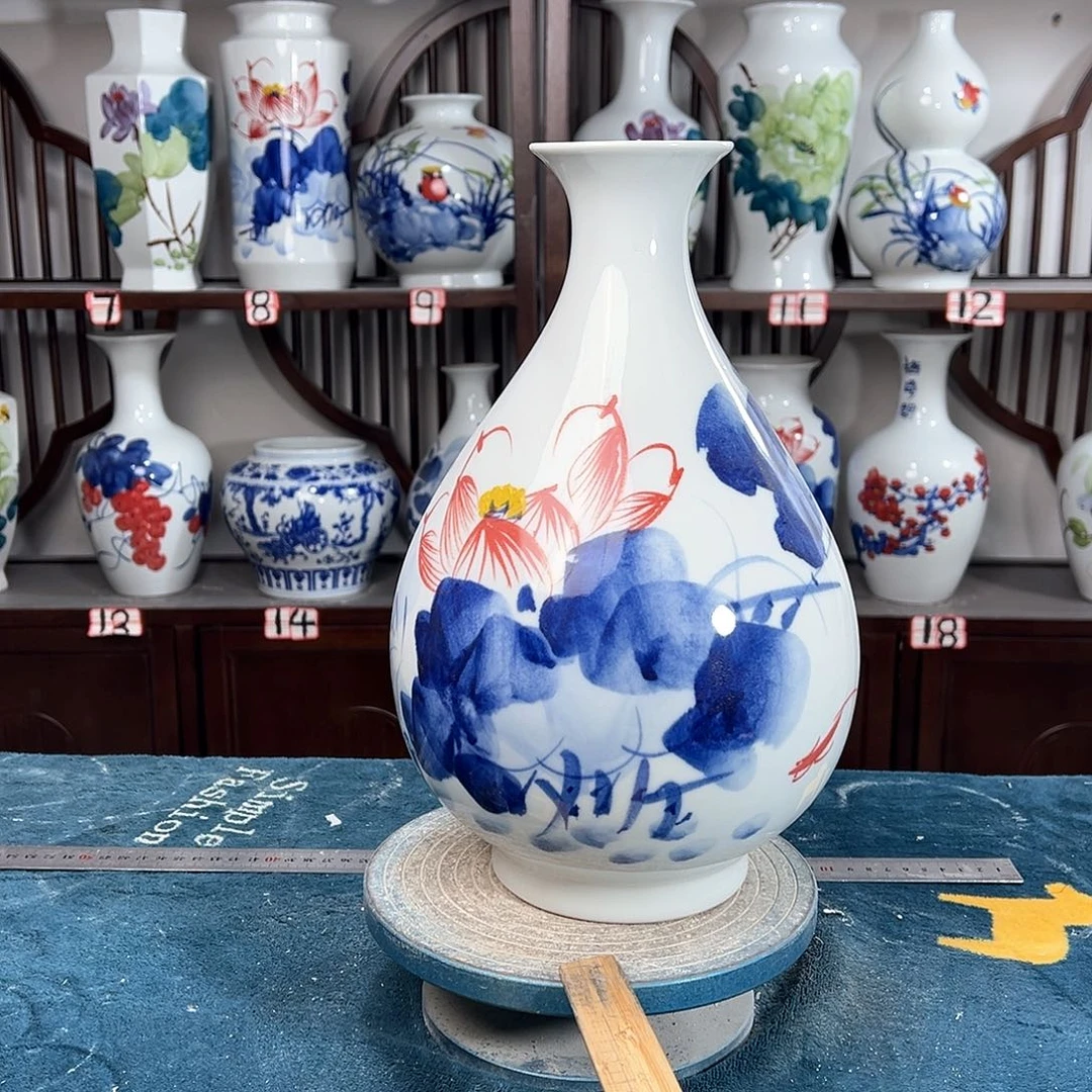 摆件景德镇陶瓷玉荷花