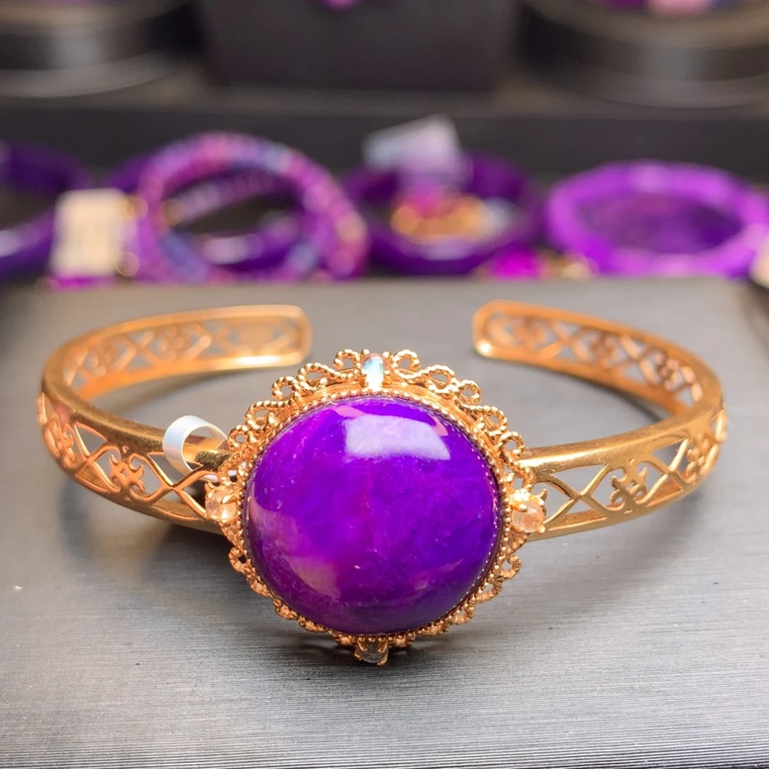 苏纪石（舒俱来）手镯18K金镶嵌