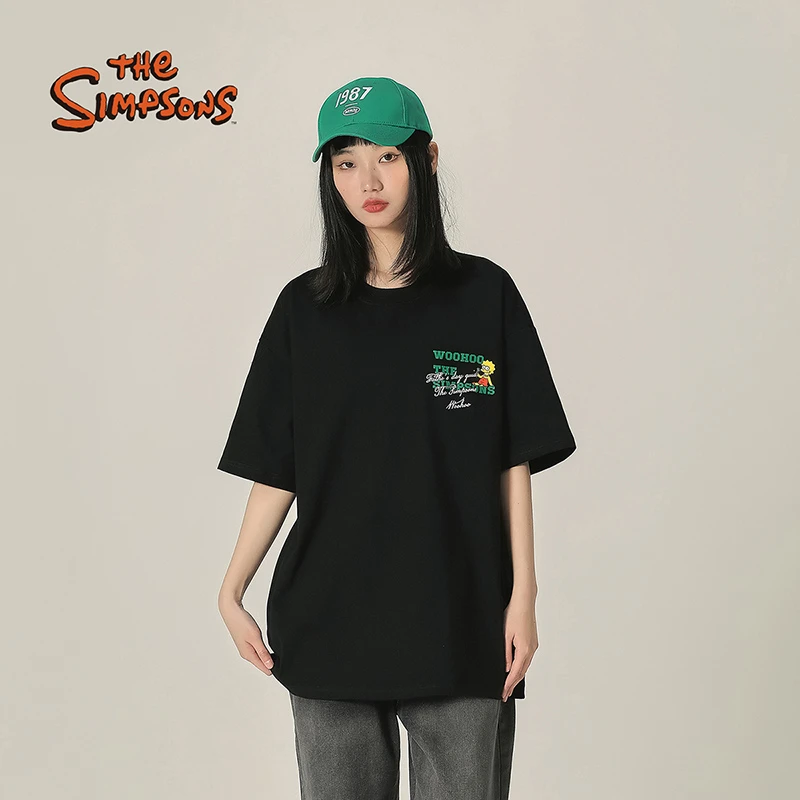 夏季休闲短袖T恤男女同款卡通情侣体恤衫