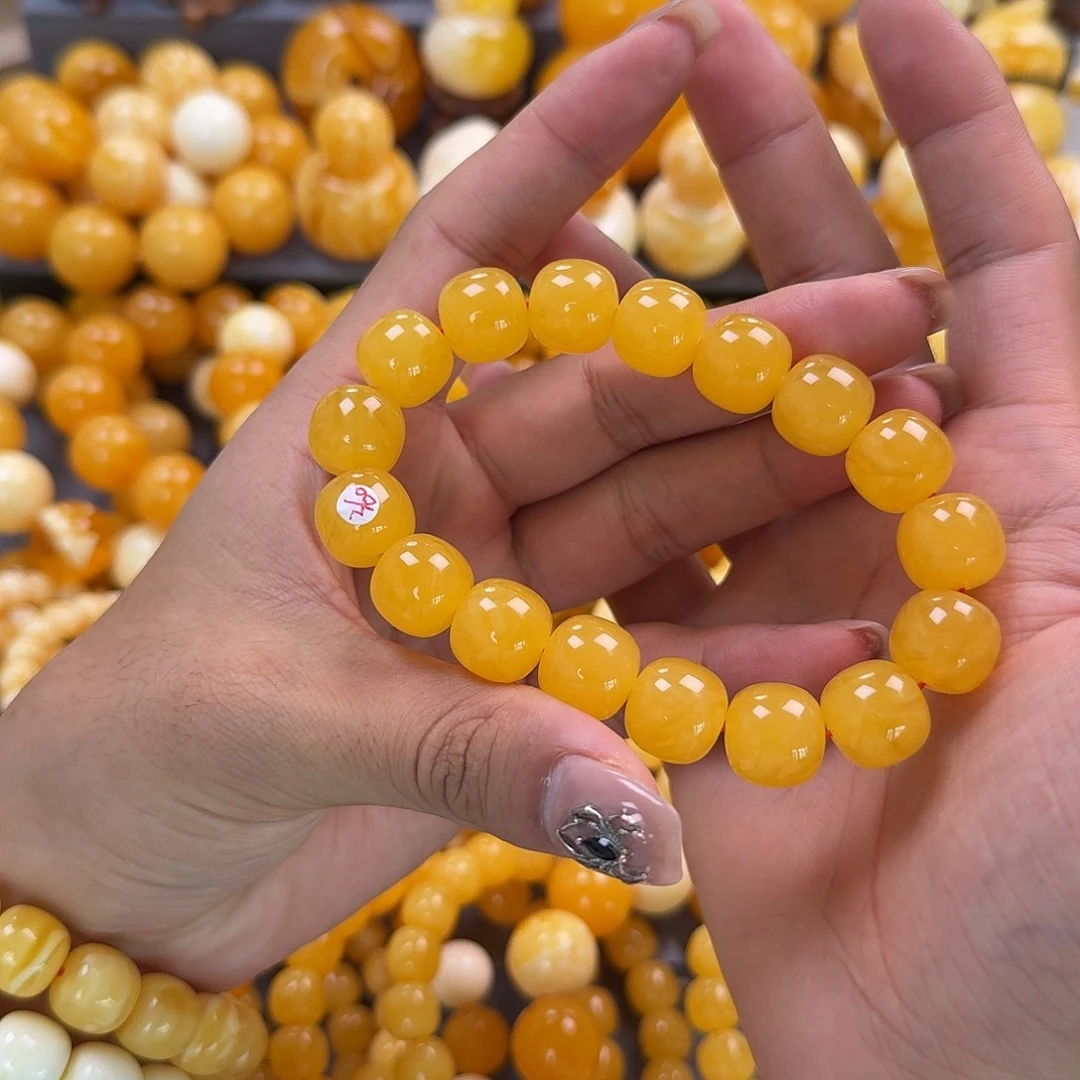 蜜蜡未镶嵌珠宝奇石同料14mm