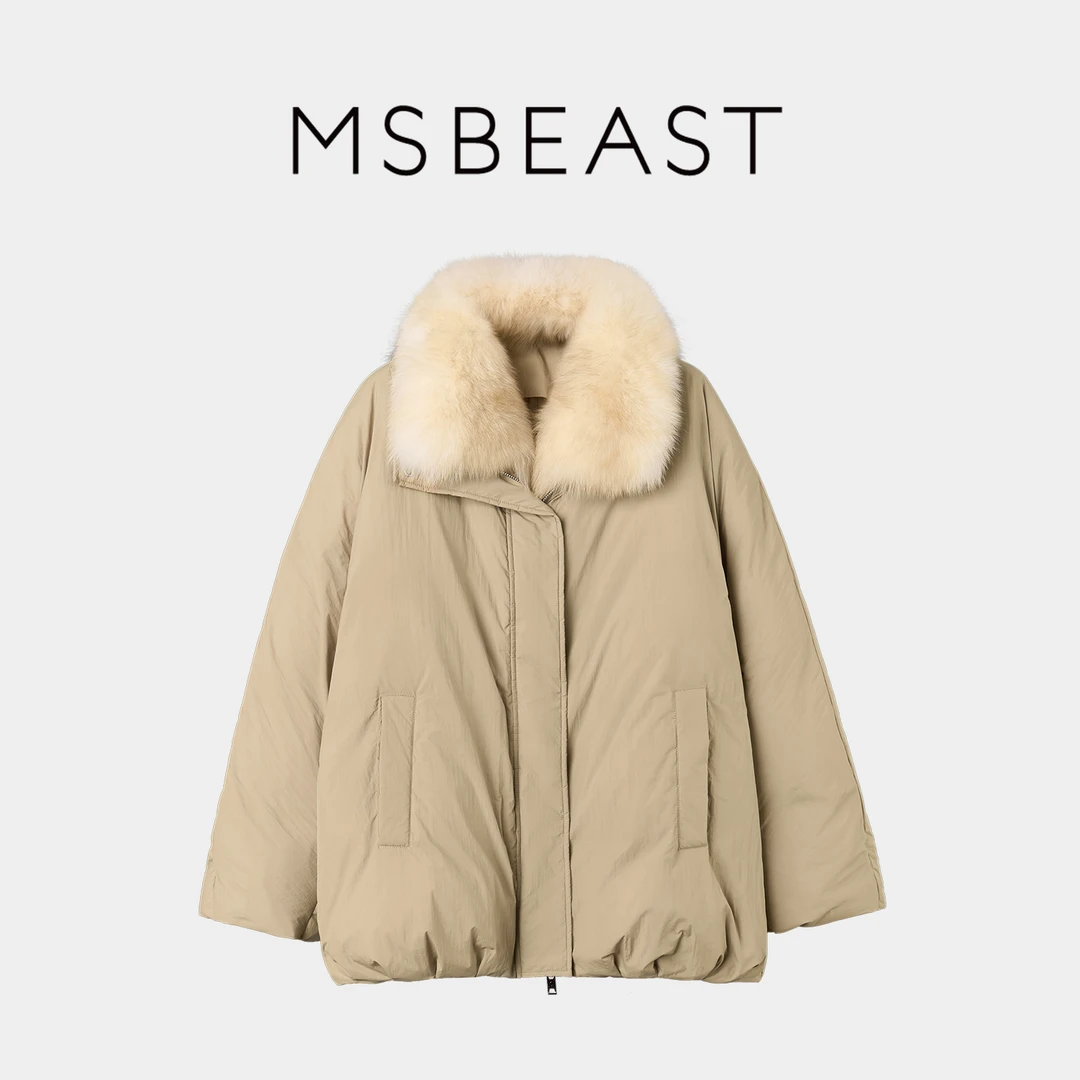 MSBEAST/野兽小姐可拆卸芬兰进口狐狸毛领90鹅绒派克服丨美神降临