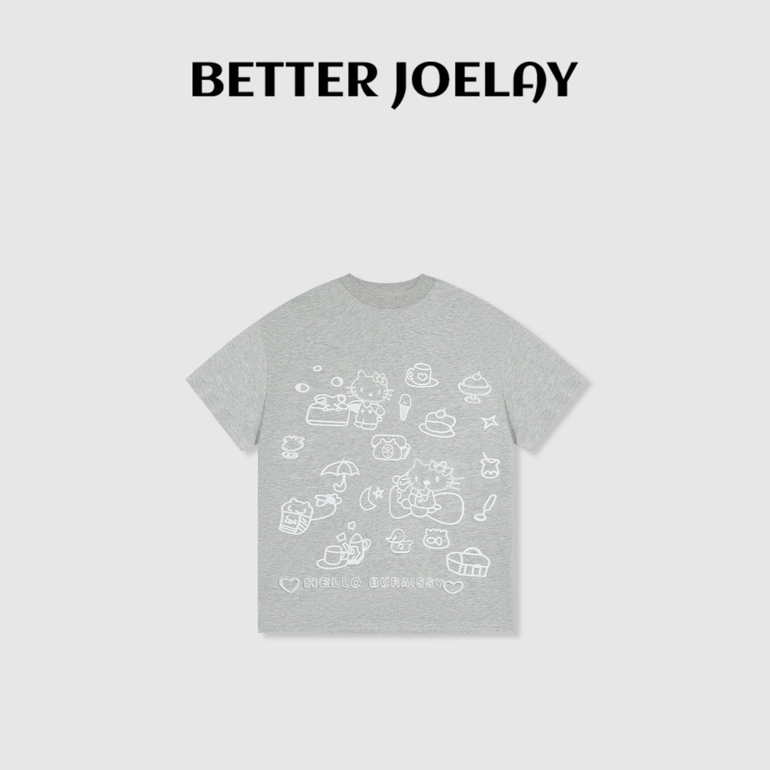 BETTER JOELAY-【凯蒂猫计划】时尚可爱百搭小版短袖T恤休闲ZZ3953