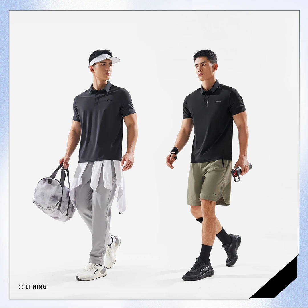 李宁官方25新品夏季凉感防晒男款舒适短袖健身运动POLO衫APLV283