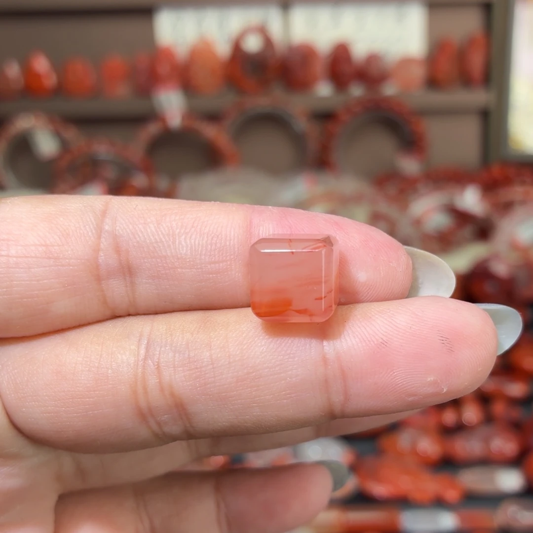 南红玛瑙未镶嵌颈饰10咪➕方糖