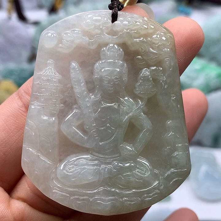 翡翠未镶嵌颈饰虚空藏福利