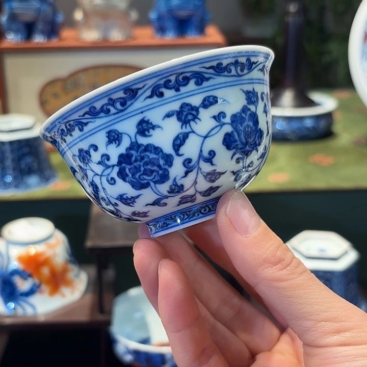 素心幽茗四季花卉宫碗