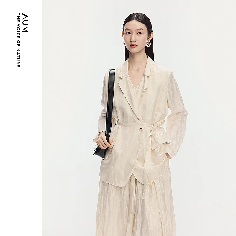 AUM夏日漫游流光风智性风松弛感文艺静奢通勤量感西装M1FZ10743