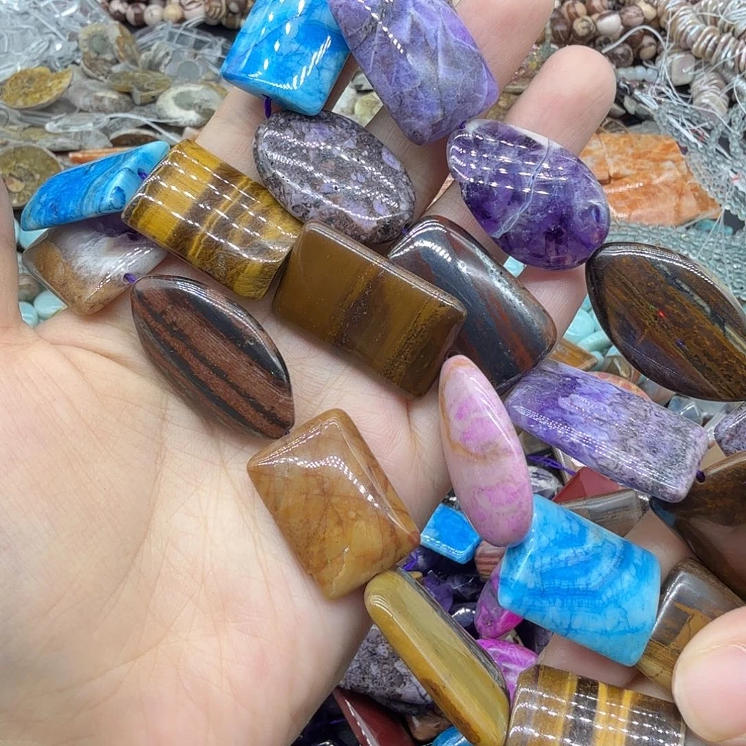 未镶嵌水晶珠宝半成品多宝异形珠一条