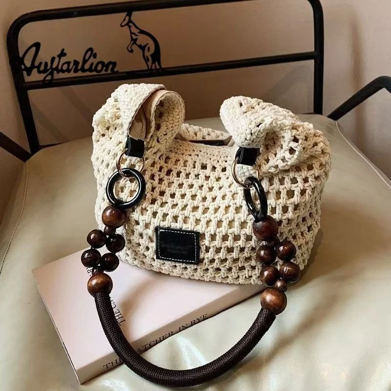 泰国编织包包女式新款草编单肩包田园风三亚海边度假包