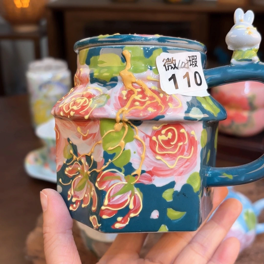 景德镇手绘高温釉下彩陶瓷茶具