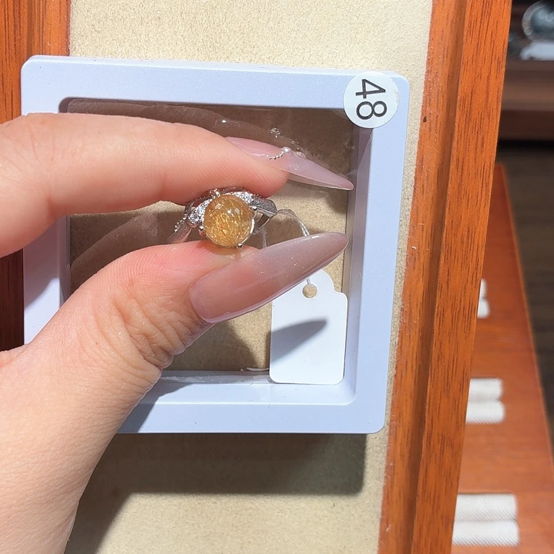 ꧁***꧂水晶戒指银S925镶嵌