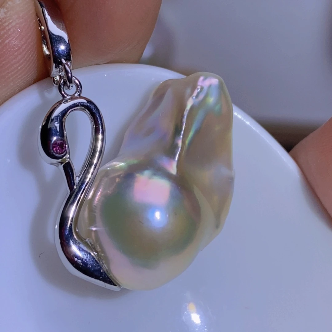 银S925镶嵌淡水珍珠珍珠