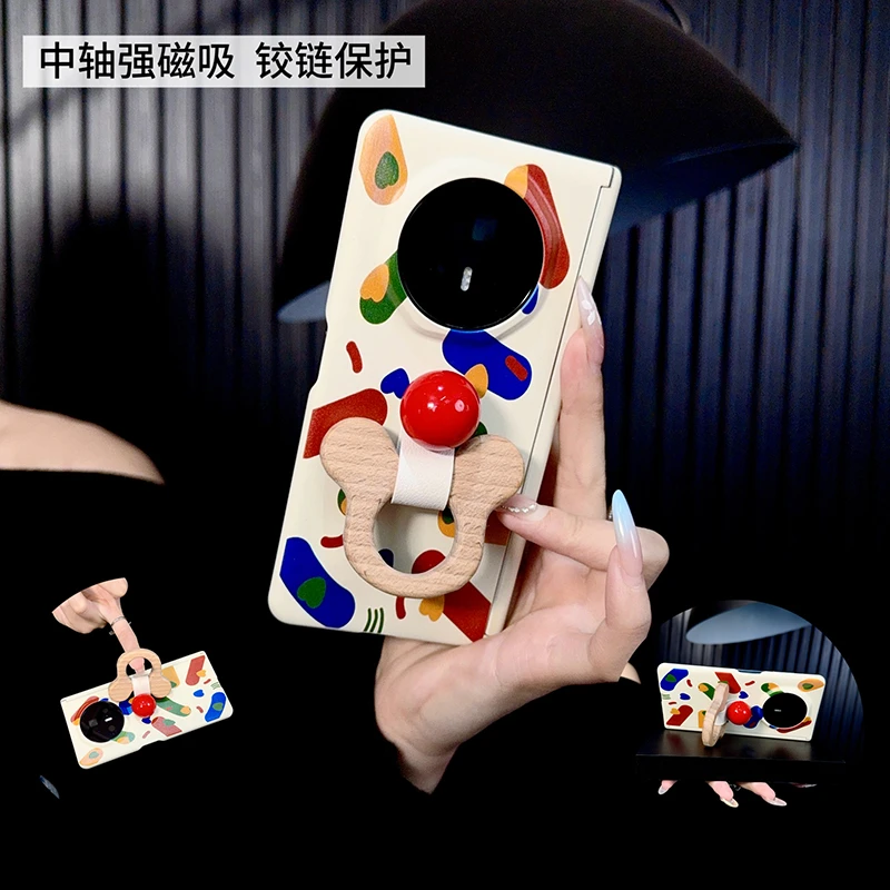 适用荣耀magicv3手机壳新款荣耀v3套magic肤感泼墨kt猫指环圈女款