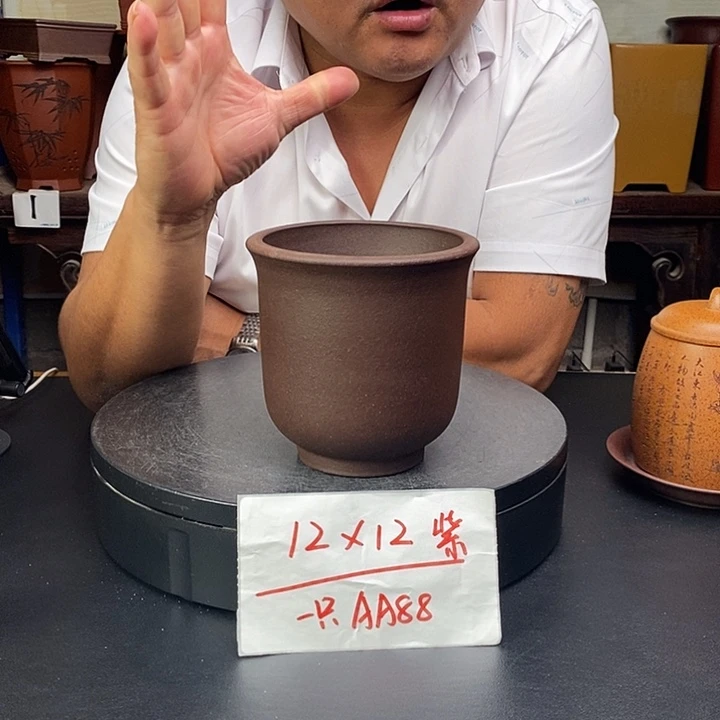 紫砂花盆货号一只AA88