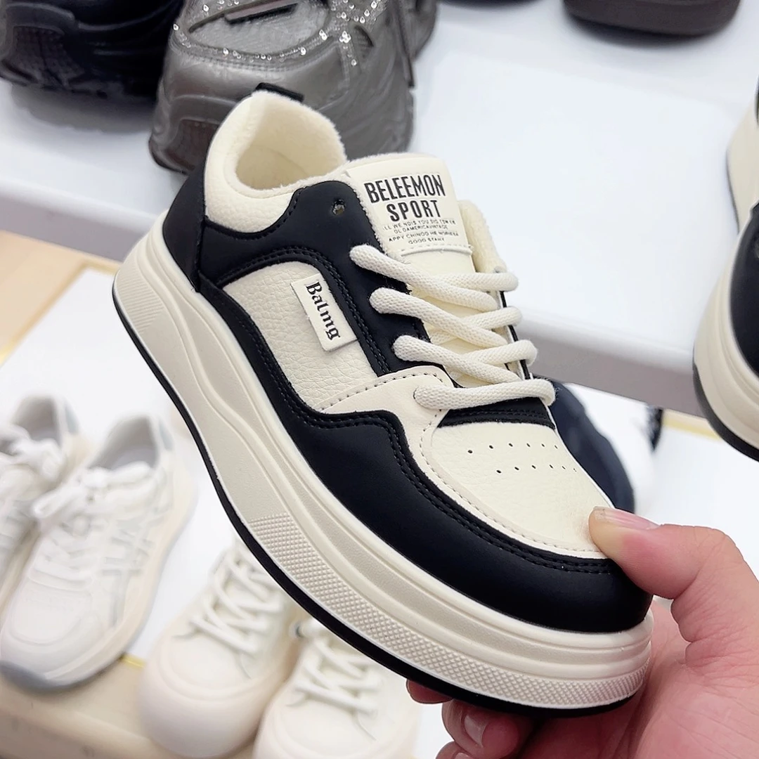 茉***花熊猫板鞋7521黑色35