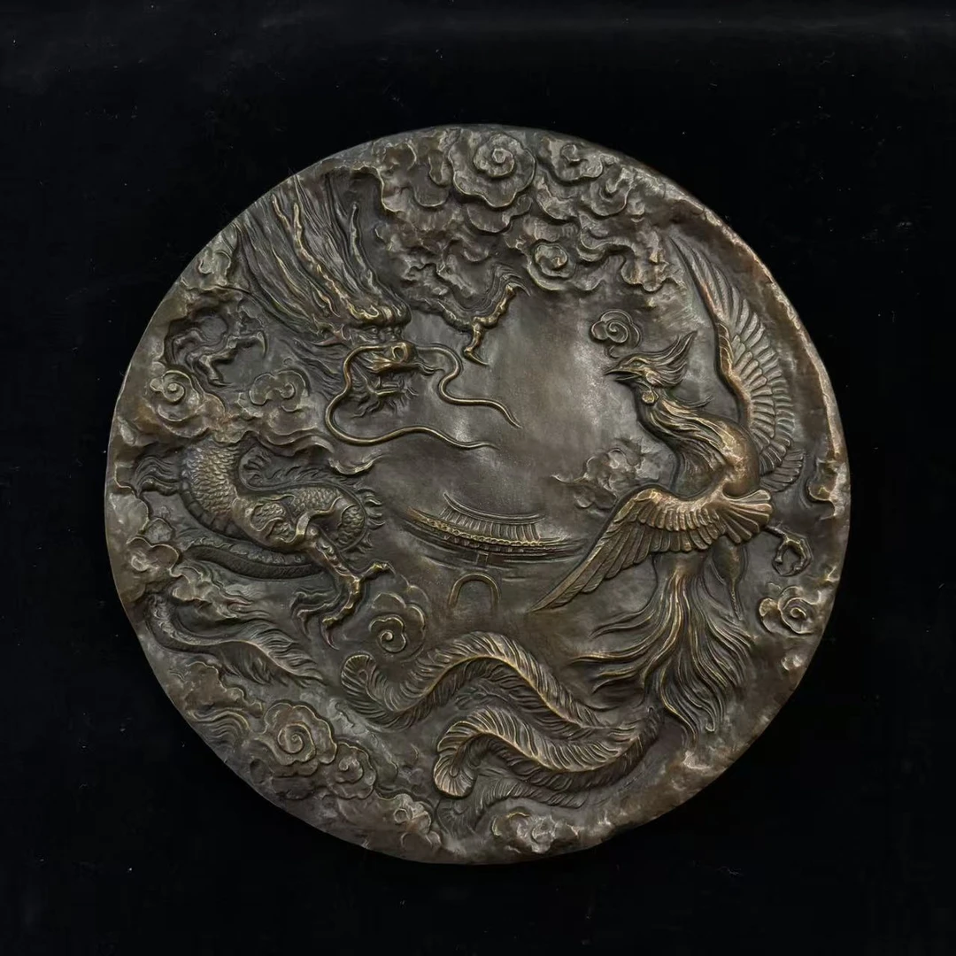 【黄铜200mm】龙凤呈祥单面 纪念铜章