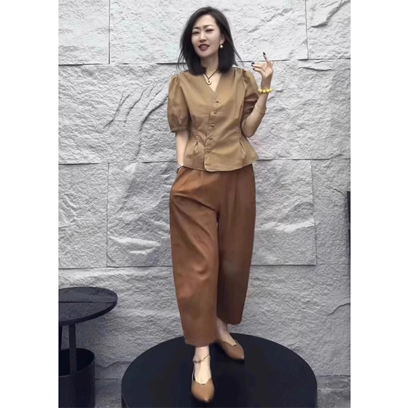 2025夏装搭配一整套时尚小个子减龄穿搭独特别致设计感上衣套装女