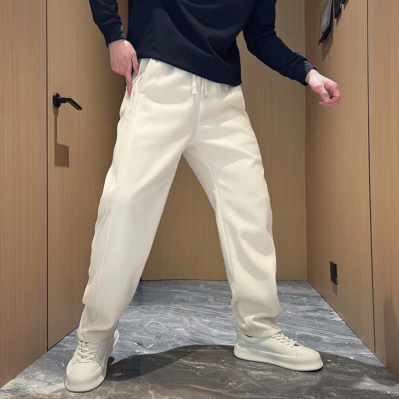 仓石一树简约百搭直筒裤男痞帅休闲运动卫裤新款男裤宽松阔腿裤子