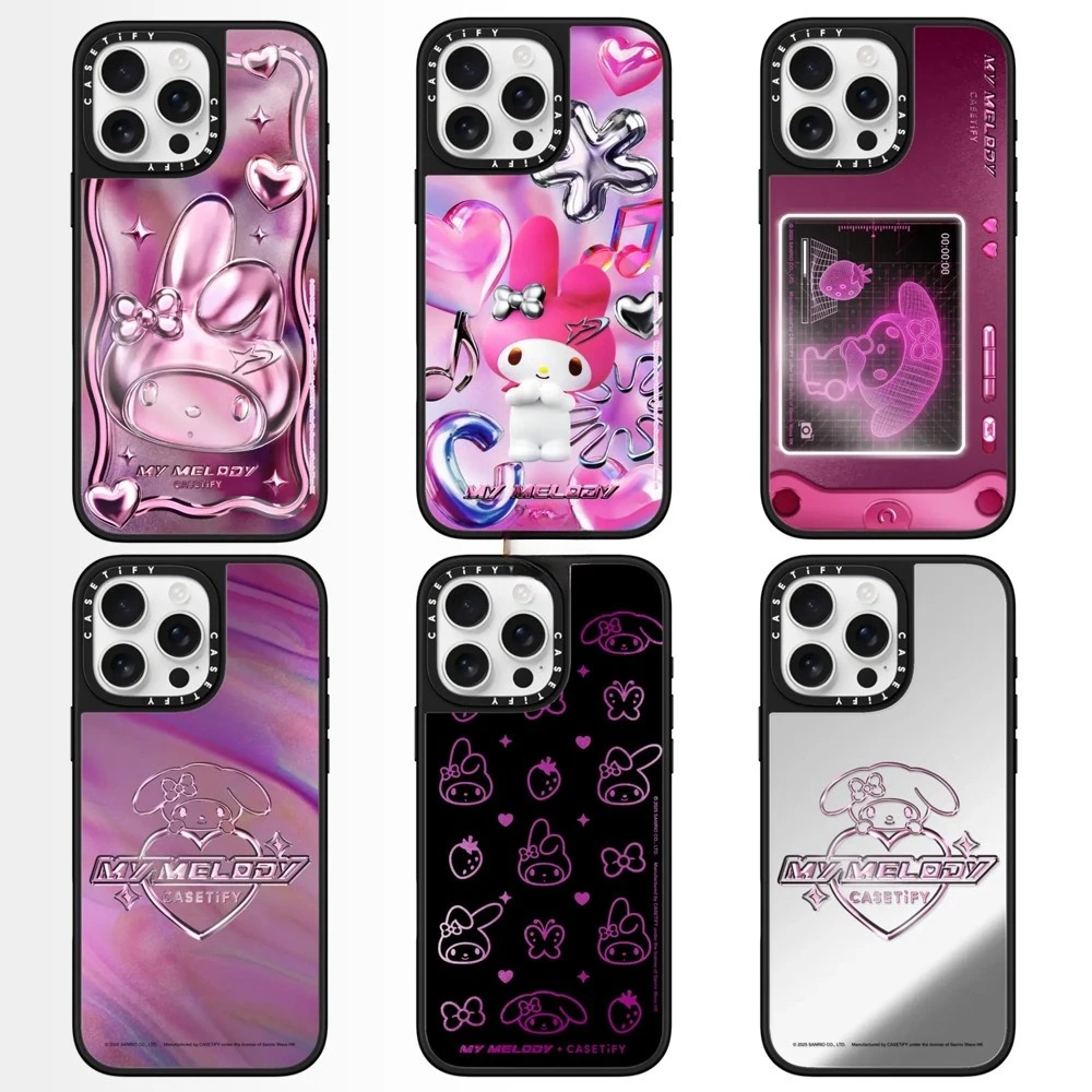 CASE三丽鸥美乐蒂iPhone手机壳适用苹果16/15/14/13/12镜面磁吸