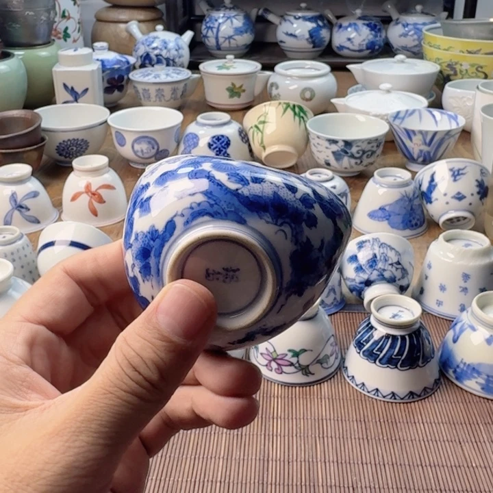 青花瓷器杯子茶具