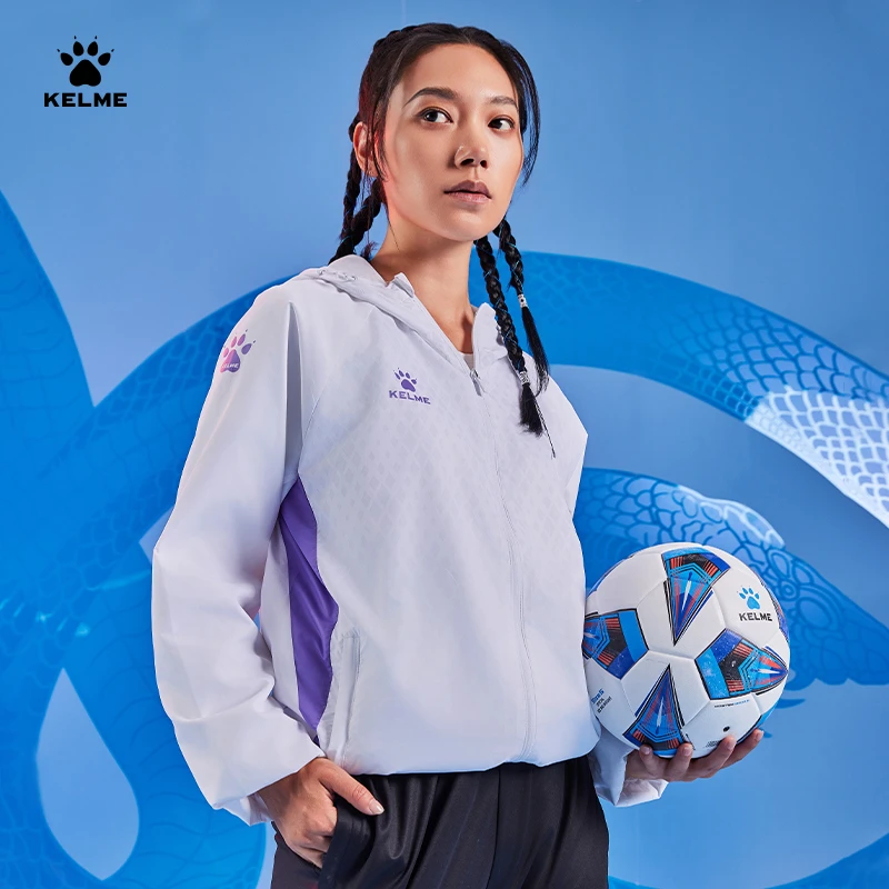 KELME卡尔美精选25年新款梭织外户外训练风雨衣休闲跑步连帽外套