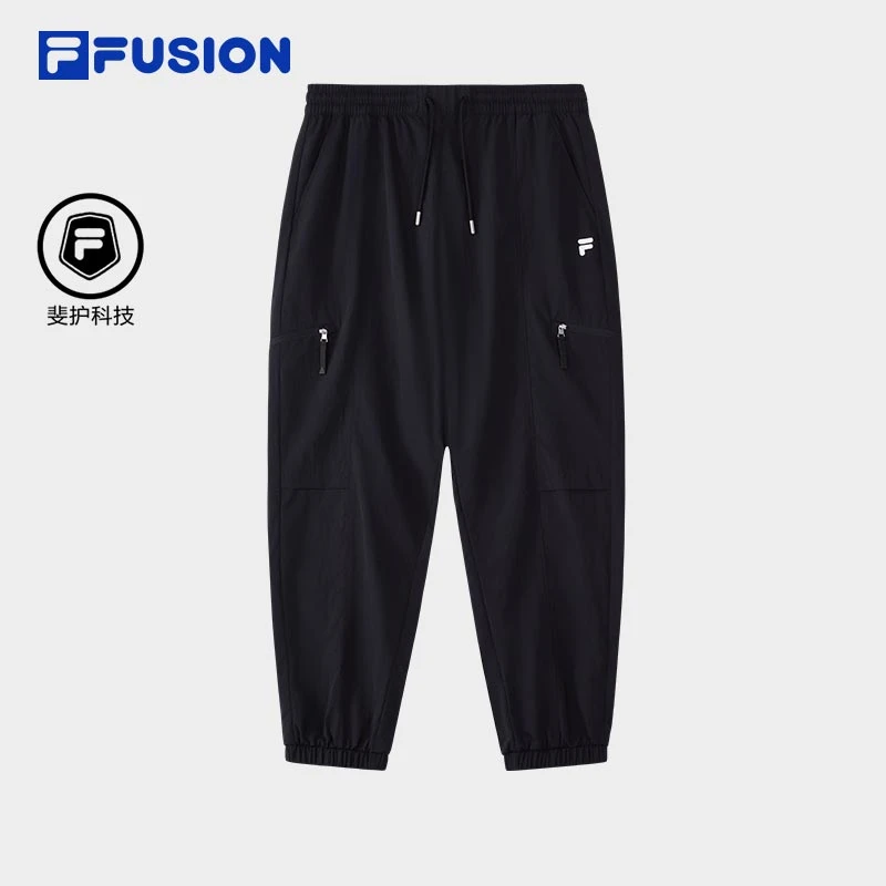 【天然凉感】FILA斐乐男士束脚梭织长裤舒适宽松休闲裤T11M435805