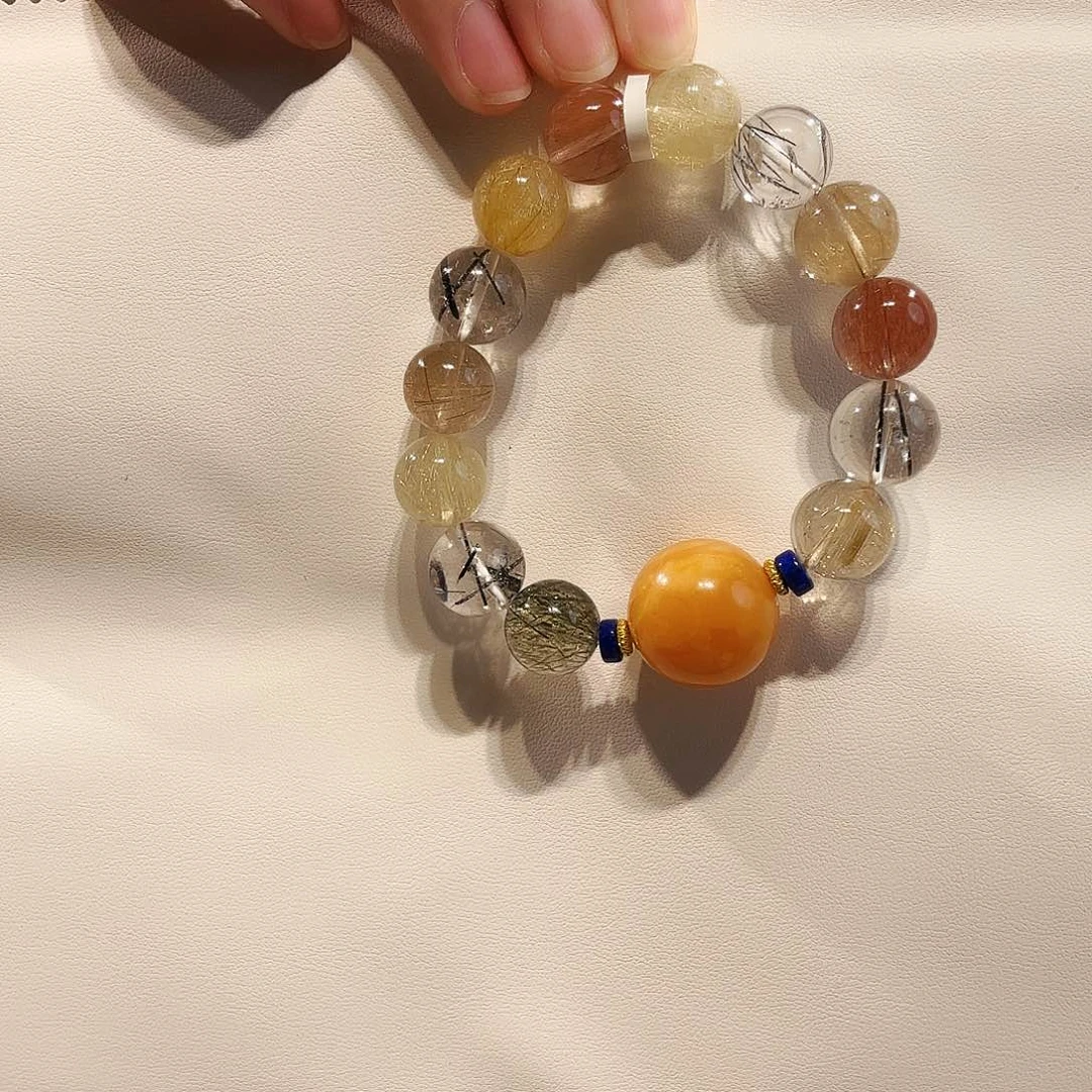 水晶手串未镶嵌发晶