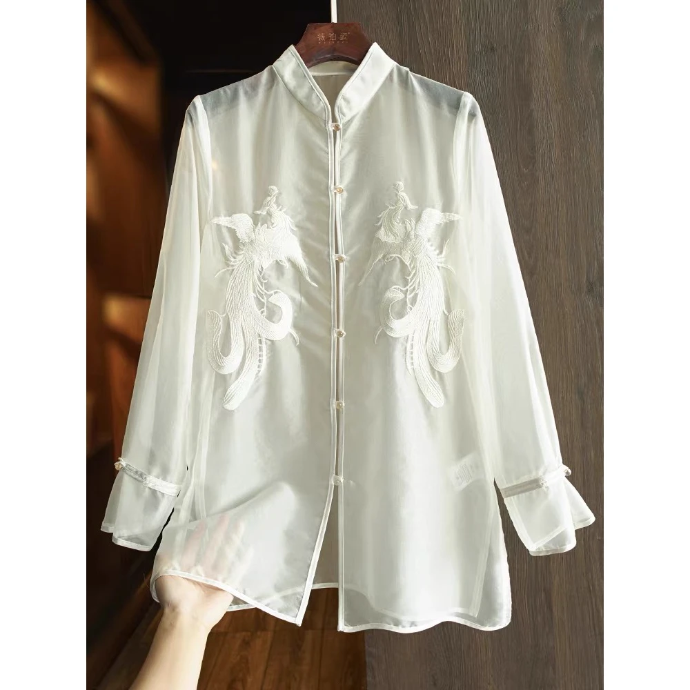 南油朱朱欧根纱重工刺绣外套796