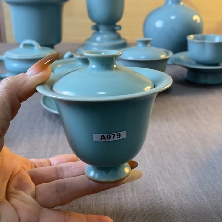 瓷片两才闻香盖碗一