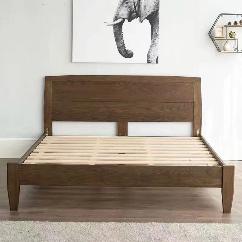 红橡木床1.5米北欧实木床双人床