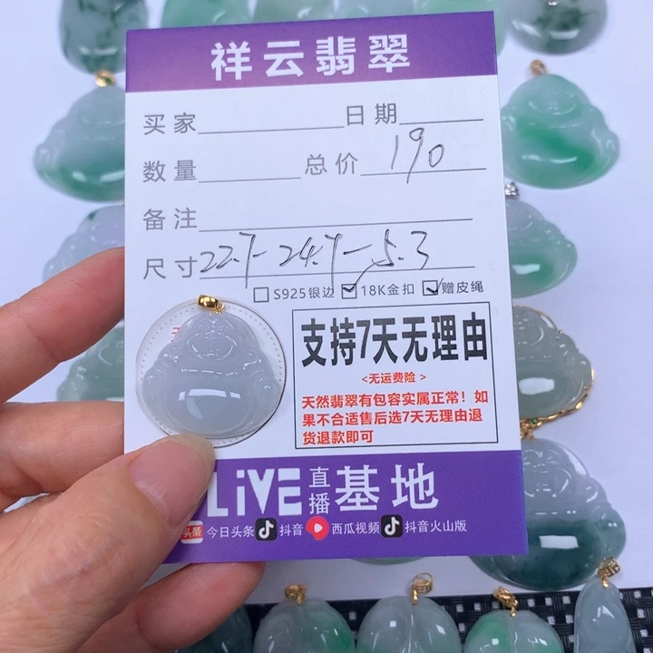 翡翠未镶嵌颈饰天