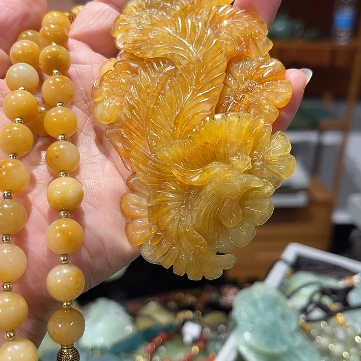 未镶嵌岫玉毛衣链
