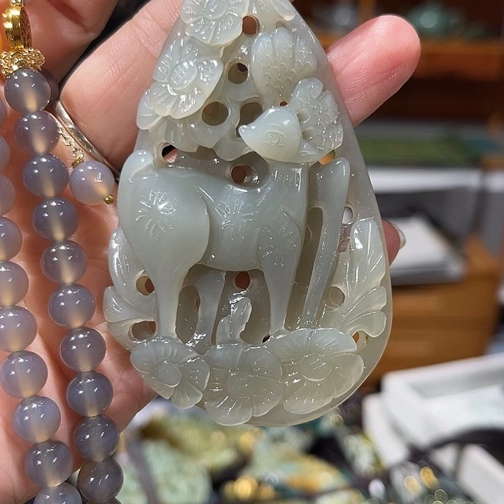 未镶嵌岫玉毛衣链
