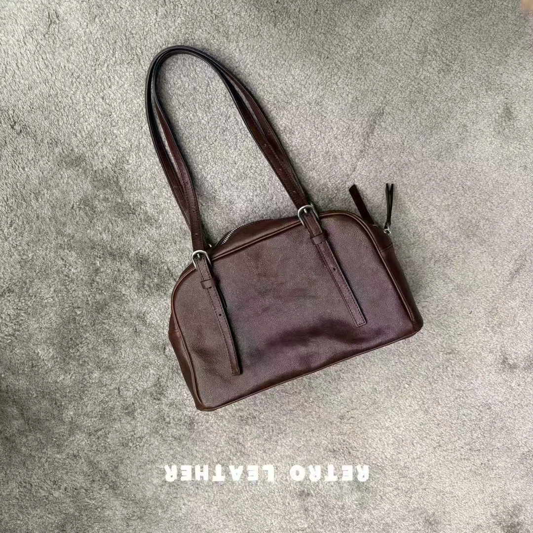 NANGE 【迷途候鸟】 头层植鞣牛皮知性优雅通勤女包