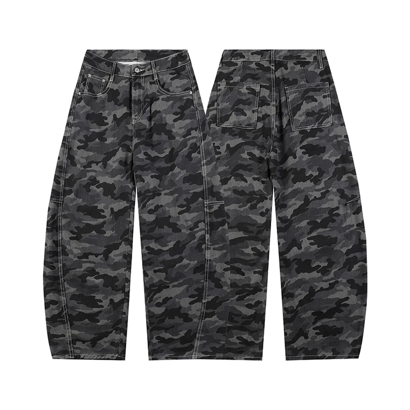 2026夏季新款潮流迷彩休闲裤青少年美式百搭速干直筒宽松休闲长裤