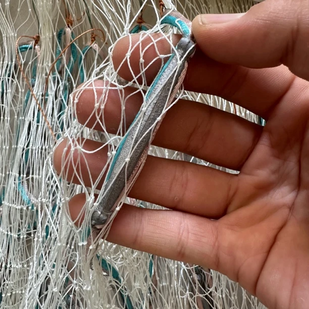 鱼形铅坠高强尼龙线传统老式手撒网渔网手抛网